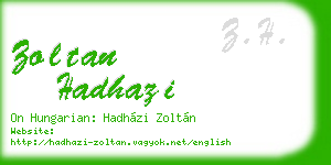 zoltan hadhazi business card